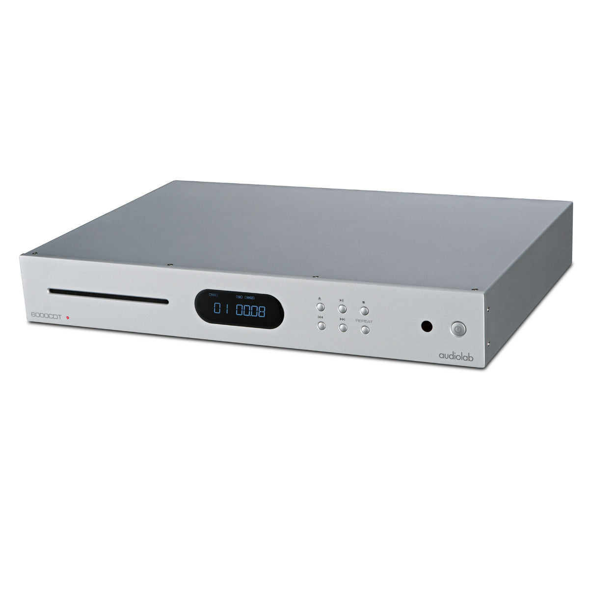 Audiolab 6000CDT 銀色款 前面板與吸入式讀取機構
