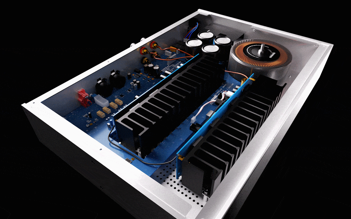 Audiolab 9000P 內部結構與大容量電容