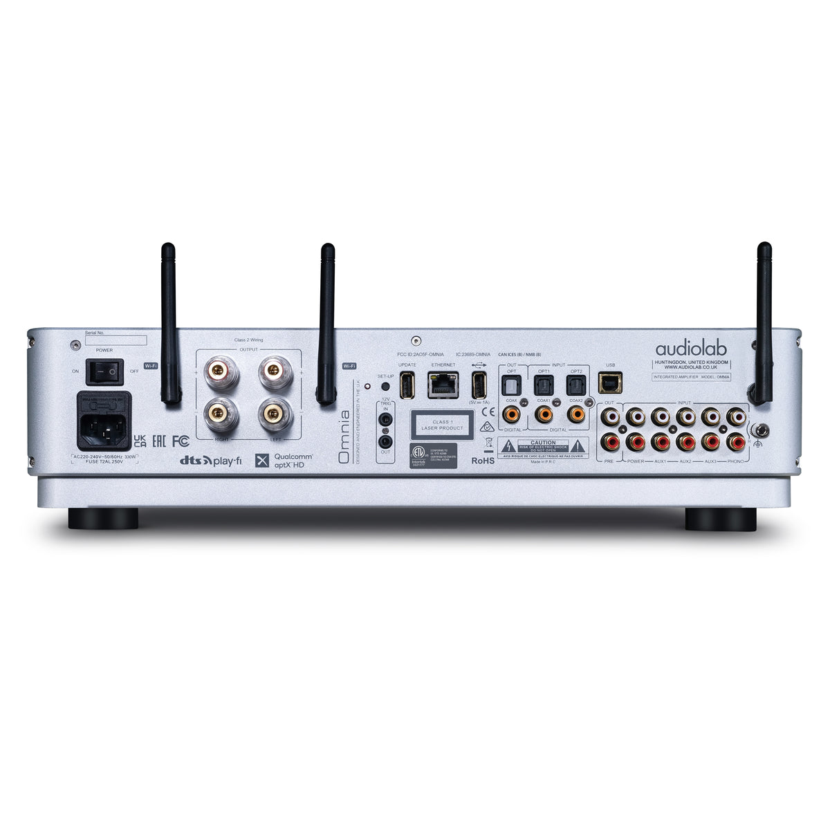 Audiolab Omnia 背面完整介面與高質感端子