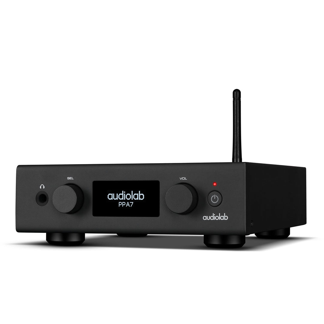 Audiolab PPA7, schwarzer Phono-Vorverstaerker (Herstellerabbildung)